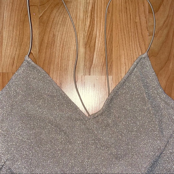 3 for $20//NWOT Sparkly, Stretchy, and Fitted Dress with Criss-Cross Back - Picture 4 of 4